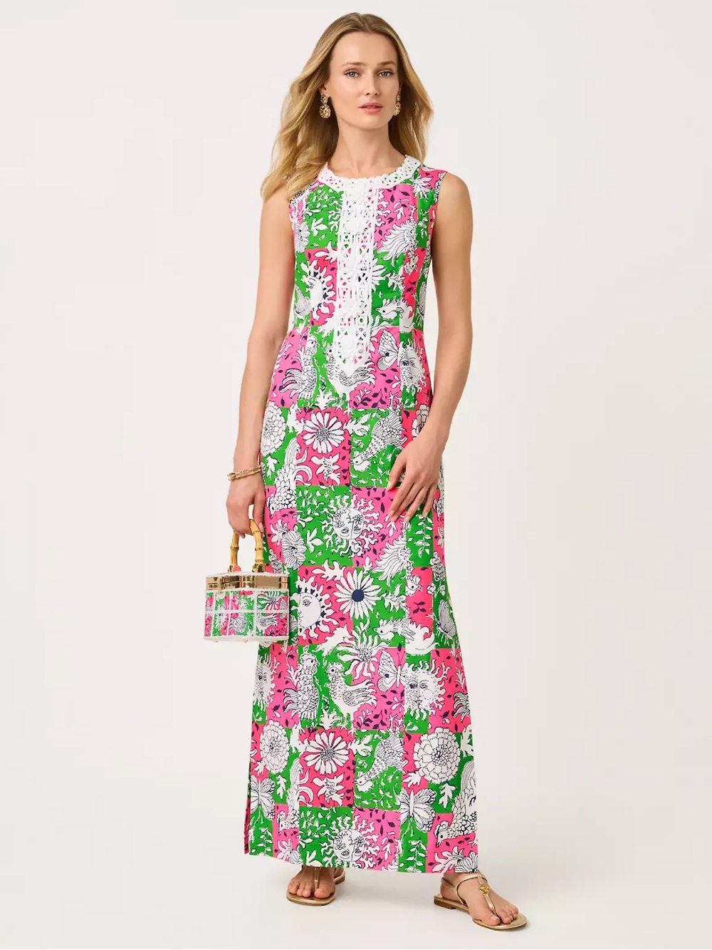 NWT Lilly Pulitzer Barberine Stretch Maxi Shift Dress